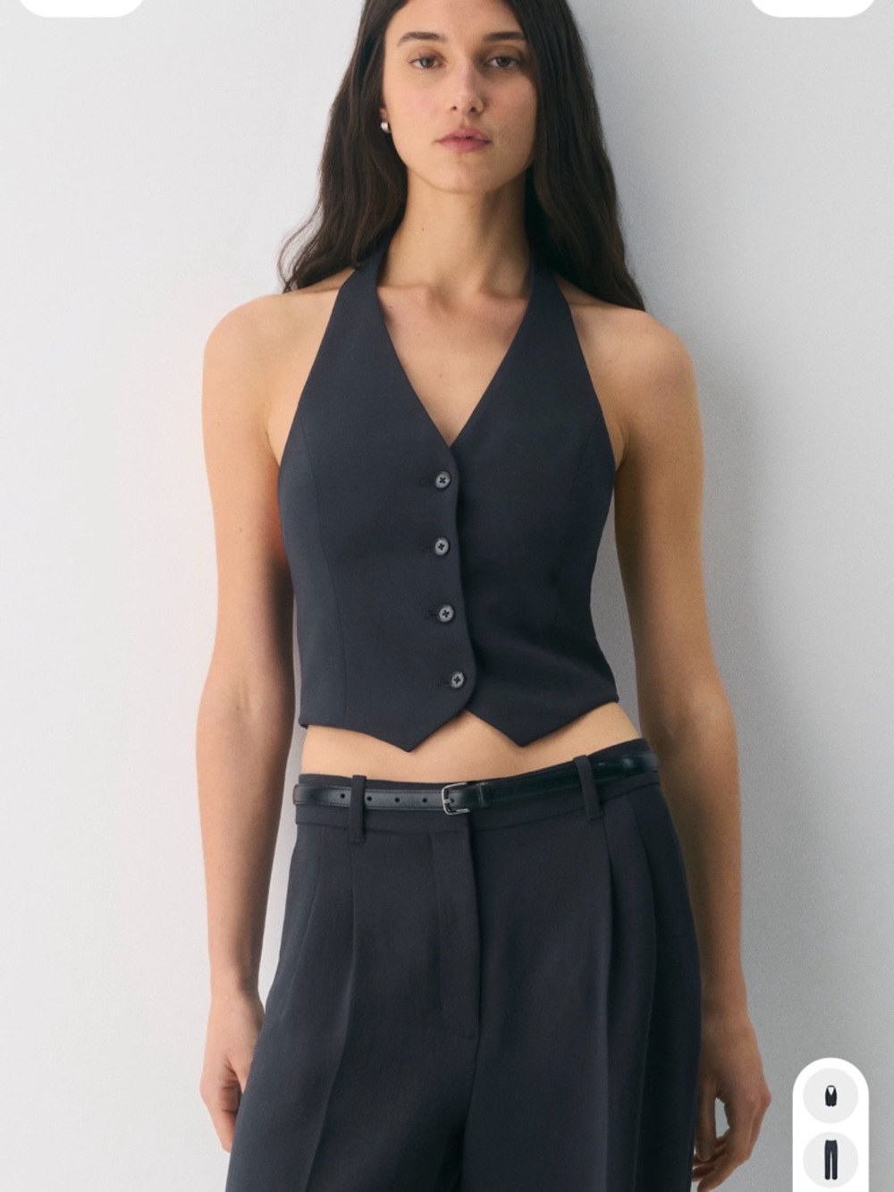 Aritzia navy Halter Vest